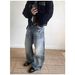 Men's Trendy Loose Casual High Street Blue Jeans Washed Whisker Pattern American Retro Wide Leg Pants_mkmklike.com