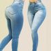 Women's High-Waisted Slim Fit Skinny Jeans Solid Color Elastic Casual Denim Jeans For Spring/Autumn Summer_mkmklike.com
