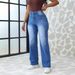 High Waist Straight Leg Jeans For Women -Classic Comfort Stretch Denim Pants With Mid-Rise Fit, Casual Chic Style (Dark Blue, Deep Blue, Light Blue)_mkmklike.com