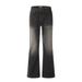 Color Block Spray Paint Washed Flared Jeans Men's Bohemian Loose Wide Leg Floor-Length Trendy Fashion Bell-Bottom Pants_mkmklike.com