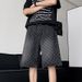 Men's Loose-Fit Denim Shorts American Streetwear Style Jacquard Design Summer Casual Short Pants for Teens And Adults_mkmklike.com