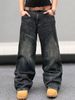 Men's Clothing Relaxed Fit Straight-Leg Jeans – Classic Washed Denim Pants With Slight Stretch (Cotton, Vintage Distressing, Everyday Essential)_mkmklike.com
