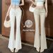 Women's Korean Style Fixed Waist Hip Enhancing Jeans V Shape Flared Pants 5 Colors Available for Pear Shaped Figures_mkmklike.com