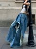 Slightly Plump Hot Girl's Stylish Irregular Patchwork Jeans For Women, New Autumn And Winter Two-piece Slimming_mkmklike.com
