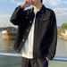 Black Denim Japanese Style Cool Outerwear Solid Color Spring Trendy Versatile Jacket Student Top New Men_mkmklike.com