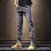 Jeans Spring Autumn 2025 New Trendy Brand Versatile Slim Fit Small Footed Men's Casual Straight Leg Pants With Slight_mkmklike.com