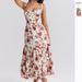 Women's clothing new sweet and spicy style floral mid length skirt backless sleeveless suspender dress _mkmklike.com