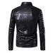 Men's Clothing New Men's Motorcycle Leather Jacket Multi zipper Men's Leather Jacket 1800 B003_mkmklike.com