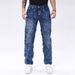 Men's Slim Fit Stretch Denim Jeans - Classic Straight Leg Blue Jeans With Comfort Flex (Dark Blue, S-2xl)_mkmklike.com