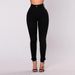 Women's Clothing High Waist Elastic Fashion Slim Hip Jeans Skinny Pants_mkmklike.com