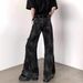 Men's Clothing Men's High Waist Micro Flared Jeans Dark High Street Vibe Niche Design High End Feel For Formal & Casual_mkmklike.com
