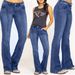 Women's Denim Vintage Y2K Low Waist Flared Trousers_mkmklike.com