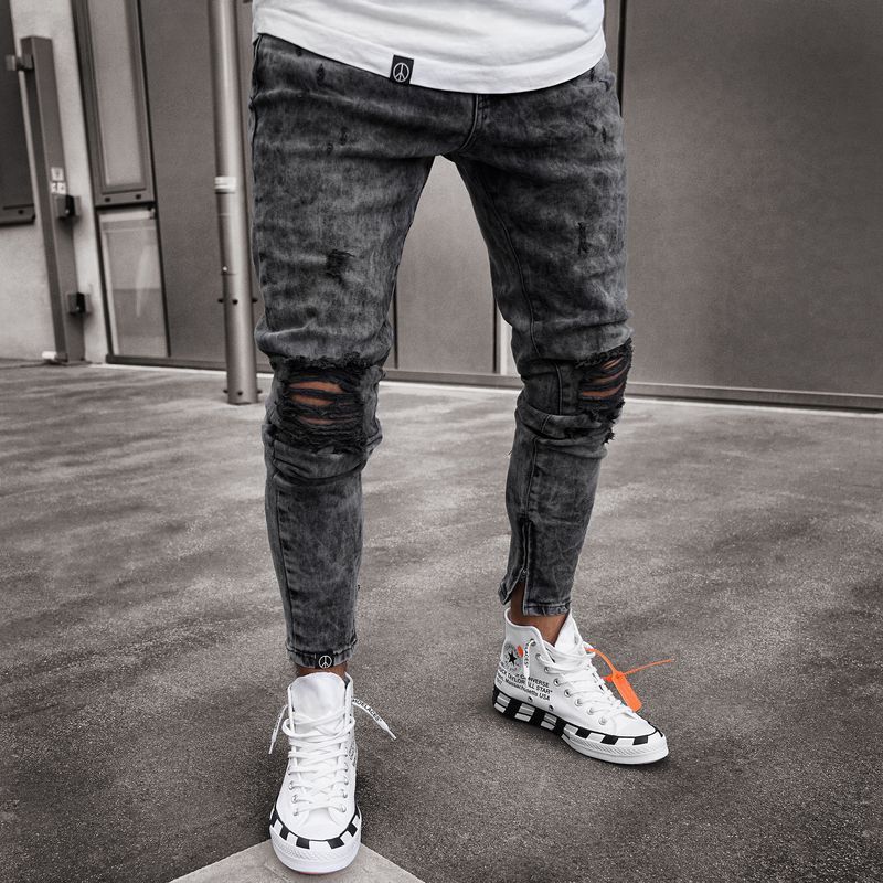 Exclusive Ripped Jeans, Stretch Denim Pants, Men's New Style_mkmklike.com