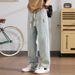Vintage Washed Straight-Leg Jeans – Relaxed Fit Mid-Rise Denim Pants For Men Breathable Cotton Blend Size-Inclusive Fit_mkmklike.com