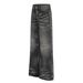 Men's High-Street Black Distressed Bootcut Jeans With Cat Whisker Design – Stylish & Slimming Fit_mkmklike.com