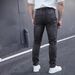 Men's Slim Fit Stretch Jeans – Washed Dark Grey Denim Pants With Mid-Rise & Tapered Leg (S-2xl, Comfort Flex Cotton Blend, Multi-Process Vintage Wash)_mkmklike.com