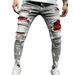 2022 High-Quality Cross-Border Exclusive For European American With Distressed Paint And Holes Fashionable Trendy Men's_mkmklike.com