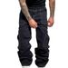 Men's Clothing Utility Cargo Jeans – Raw Hem Straight-Leg Denim Pants With Multi-Pocket Design (Vintage Washed, Streetwear & Workwear Staple)_mkmklike.com