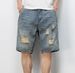 Men's Clothing Fashionable Casual Retro Ripped Denim Shorts Men's Loose Distressed Trendy Versatile Handsome Shorts_mkmklike.com