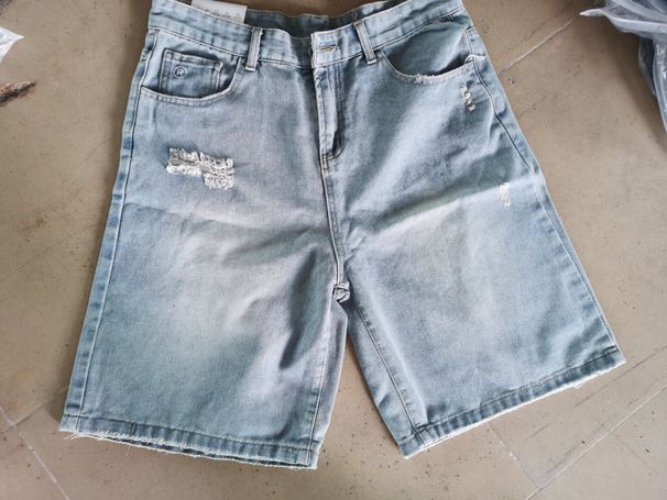 Men's Clothing Gothic Style Black Punk Washed Denim Shorts Men's Summer Street Hip Hop Ripped Shorts_mkmklike.com