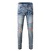 Men's Clothing Jeans For Men, Three Dimensional Tailoring, American Retro Stretch Tights, Men's Straight Leg Ripped Jeans 917_mkmklike.com