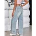 Women's American Straight Leg Jeans - Oversized High Waist Wide Leg Trousers For Summer_mkmklike.com
