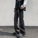 Nordmann American Style Black Jeans For Men With Distressed Edges, Casual Pants, New Loose Straight-Leg Patchwork_mkmklike.com