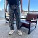 Unisex Heavy Wash Cargo Jeans Streetwear Vintage Distressed Denim Pants with Utility Pockets Stretch Comfort 6 Sizes_mkmklike.com