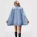 Women's Clothing INS Fashion Irregular Loose Versatile Denim Cape Dress Party Wear_mkmklike.com