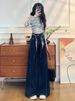 Wide-Leg Jeans For Women, Spring And Autumn 2026 New Loose Fashion Stretch Super Popular Lazy Denim Blue Straight Pants_mkmklike.com