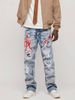 Y2K Heavy Embroidery Wide Leg Jeans - Vintage Washed Distressed Denim Pants For Streetwear & Retro Fashion_mkmklike.com