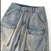 Men's Japanese Style Washed Cargo Denim Shorts Summer Loose Straight Leg Casual Versatile Shorts_mkmklike.com