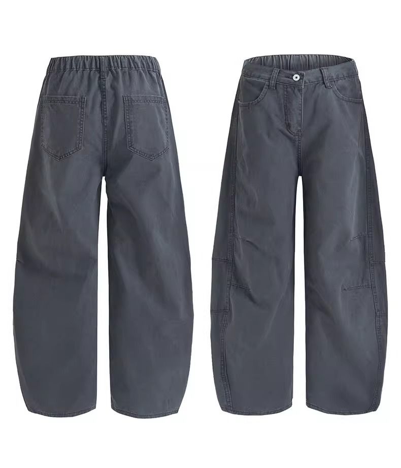 Men's Clean Fit Jeans - Relaxed Straight Leg Pants With Modern Silhouette (Gray/Green) Fashion Trends_mkmklike.com