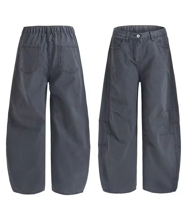 Men's Clean Fit Jeans - Relaxed Straight Leg Pants With Modern Silhouette (Gray/Green) Fashion Trends_mkmklike.com