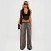 Women's Low-Waisted Straight Leg Jeans Casual Fashionable Printed Loose Fit New_mkmklike.com