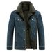 Men's Fleece-Lined Denim Jacket Winter Warm Thick Cotton Coat For Youth Casual Outwear_mkmklike.com