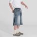Men's Clothing Denim Shorts Men's Summer Loose Casual Mid Length Pants Niche Cropped Pants_mkmklike.com