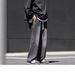 New High Street Wide-leg Pants For Men, Black Gray, Spring And Autumn Style, Men's Loose Straight Casual Trendy Brand_mkmklike.com