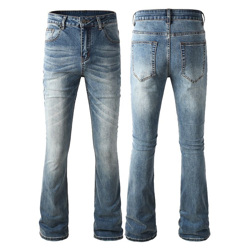 Unisex Plus Sizes Jeans High Vintage Street Zipper Fly Regular Jeans_mkmklike.com