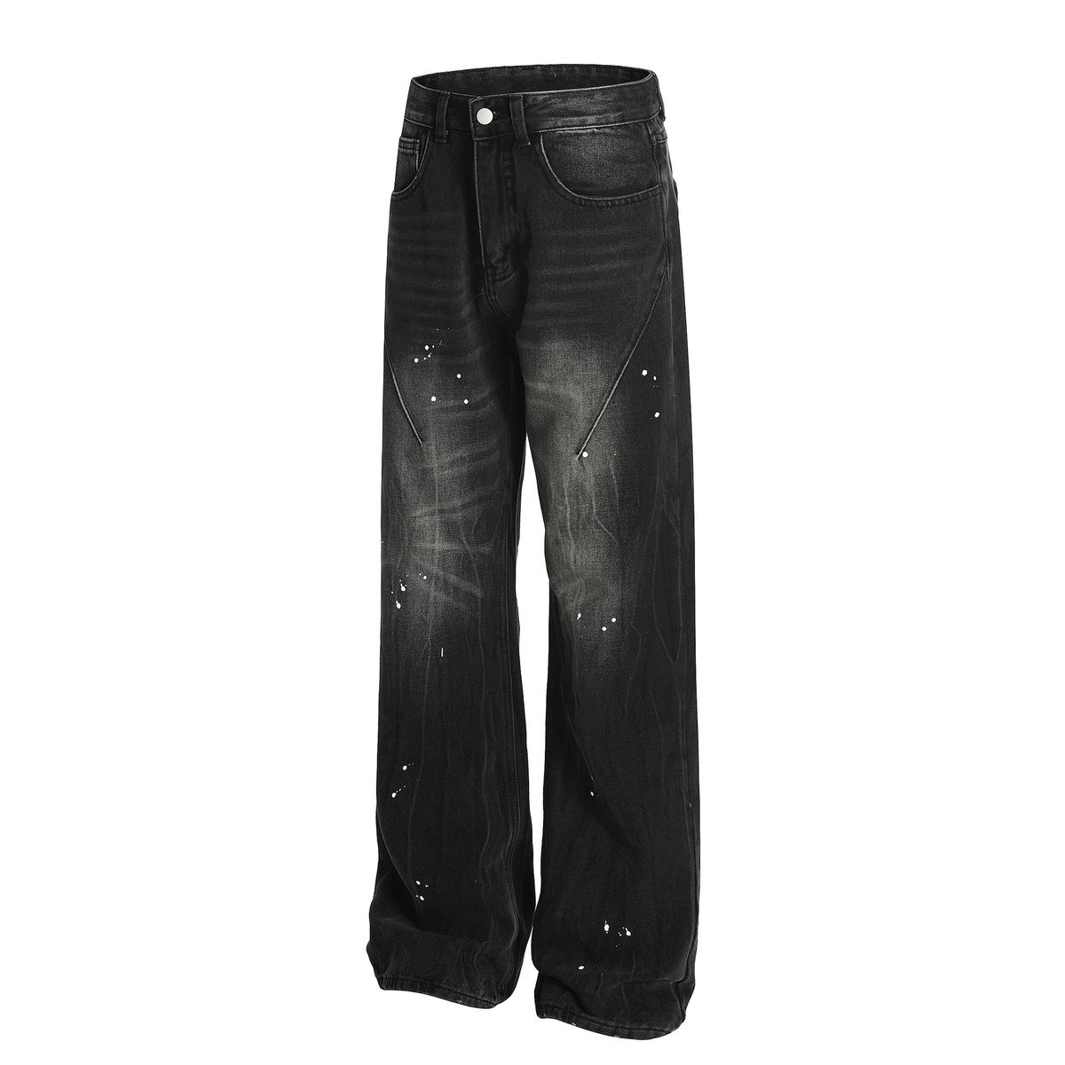 Men's Style Straight Leg Jeans - Classic Washed Denim Pants For Casual & Streetwear (Wholesale Available)_mkmklike.com