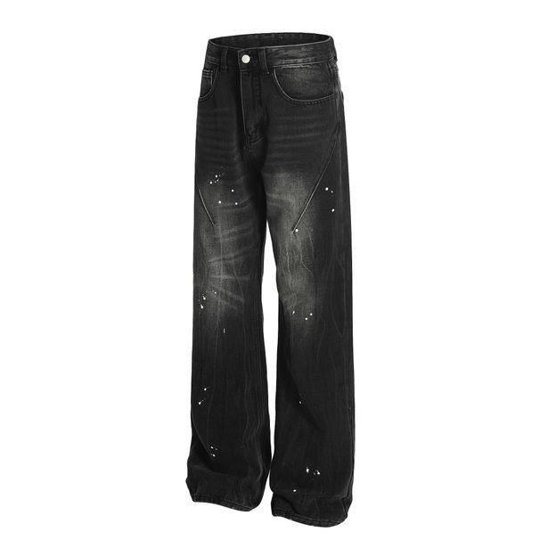 Men's Style Straight Leg Jeans - Classic Washed Denim Pants For Casual & Streetwear (Wholesale Available)_mkmklike.com