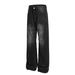 Men's Style Straight Leg Jeans - Classic Washed Denim Pants For Casual & Streetwear (Wholesale Available)_mkmklike.com