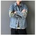 Loom Spring Autumn Denim For Men, Loose Fit, European And American Trendy Brand, Patchwork, Japanese Retro Style, Versatile_mkmklike.com