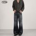 Men's & Women's Cleanfit Heavy Washed Tie-Dye Jeans With Bamboo Texture & Flared Hem Streetwear Staple_mkmklike.com