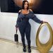 K Fashionable Women's Vintage Sexy Off Shoulder Tight Jumpsuit New_mkmklike.com
