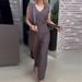 Women's Clothing Summer New Fashion Layered Solid Color Wide leg Jumpsuit Women's Clothing_mkmklike.com