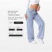 Sweet & Spicy High Waist Straight Leg Jeans - Loose Fit Vintage Washed Denim Pants For Women (Gray/Blue/Black)_mkmklike.com