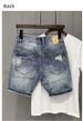 Men's Ripped Denim Shorts Loose Fit Trendy And Cool Five Point Style Thin Mid Length Summer Shorts Chic And Trendy New Arrival_mkmklike.com
