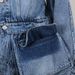 K Personalized Street Style Jacket, New Fashionable Ruffle Edge Single Breasted Lapel Three-dimensional Denim Jacket For Women_mkmklike.com