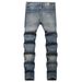 Men's Slim Fit Stretch Jeans - Vintage Washed Denim Pants, Comfortable & Stylish For Casual Wear Fashion Trends_mkmklike.com